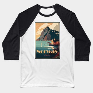 Lofoten islands, Norway, travel poser Baseball T-Shirt